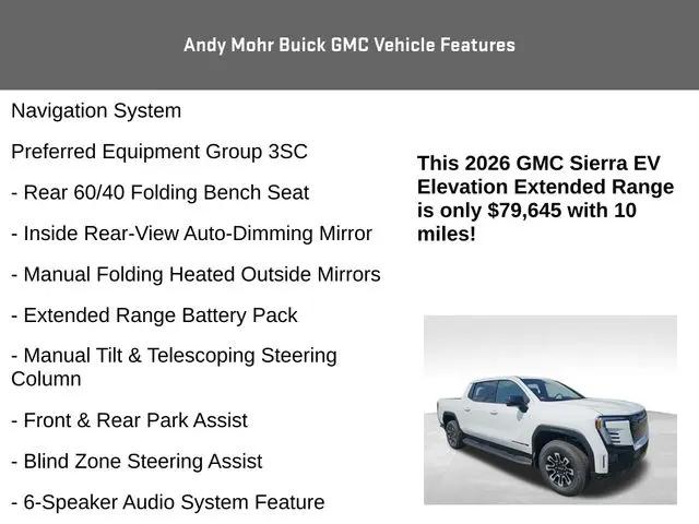 2026 GMC Sierra Extended Range Elevation