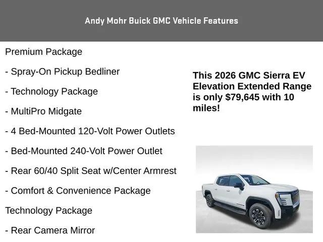 2026 GMC Sierra Extended Range Elevation
