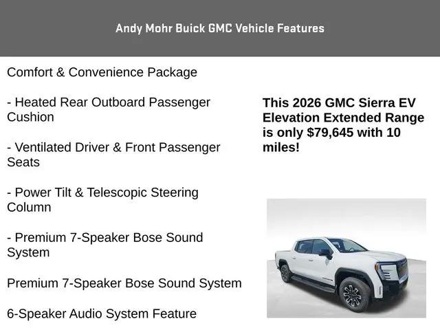 2026 GMC Sierra Extended Range Elevation