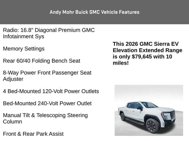 2026 GMC Sierra Extended Range Elevation