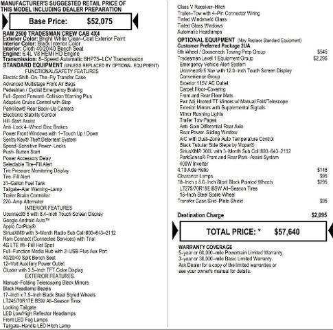 2026 RAM Ram 2500 RAM 2500 TRADESMAN CREW CAB 4X4 64 BOX 2026 RAM Ram 2500 RAM 2500 TRADESMAN CREW CAB 4X4 64 BOX