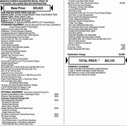 2026 RAM Ram 2500 RAM 2500 BIG HORN CREW CAB 4X4 64 BOX 2026 RAM Ram 2500 RAM 2500 BIG HORN CREW CAB 4X4 64 BOX