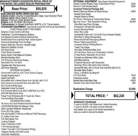 2026 RAM Ram 2500 RAM 2500 BIG HORN CREW CAB 4X4 64 BOX 2026 RAM Ram 2500 RAM 2500 BIG HORN CREW CAB 4X4 64 BOX