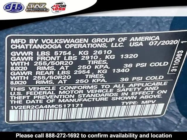 2021 Volkswagen Atlas 3.6L V6 SEL