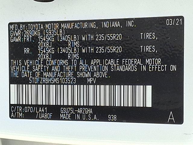 2021 Toyota Highlander Platinum