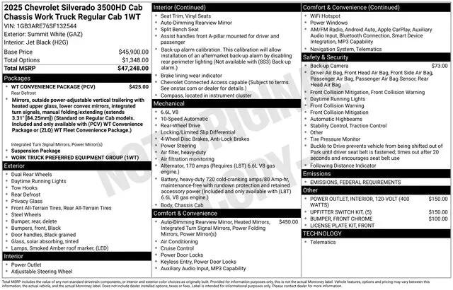 2025 Chevrolet Silverado 3500HD Work Truck