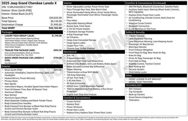 2025 Jeep Grand Cherokee Laredo X 4x4
