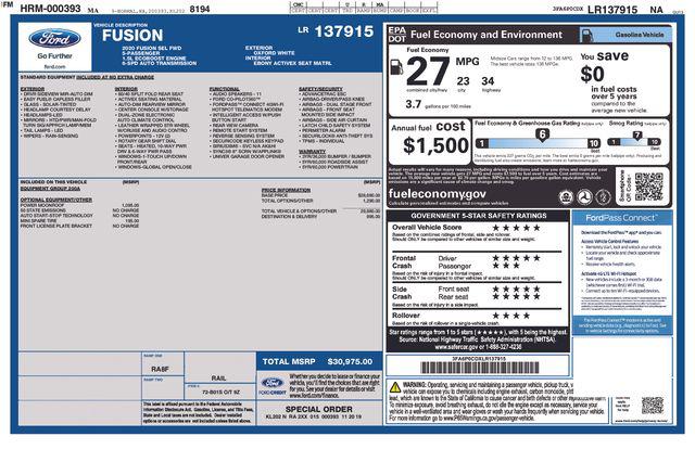 2020 Ford Fusion SEL