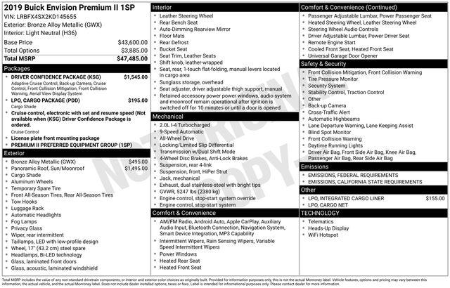 2019 Buick Envision AWD Premium II