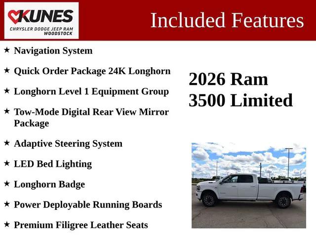2026 RAM Ram 3500 RAM 3500 LIMITED LONGHORN CREW CAB 4X4 8 BOX 2026 RAM Ram 3500 RAM 3500 LIMITED LONGHORN CREW CAB 4X4 8 BOX