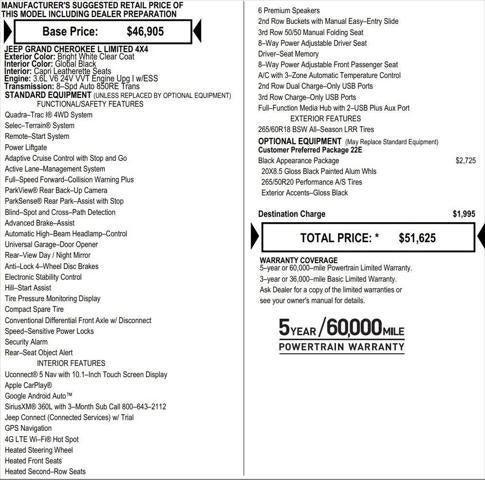 2025 Jeep Grand Cherokee GRAND CHEROKEE L LIMITED 4X4 2025 Jeep Grand Cherokee GRAND CHEROKEE L LIMITED 4X4