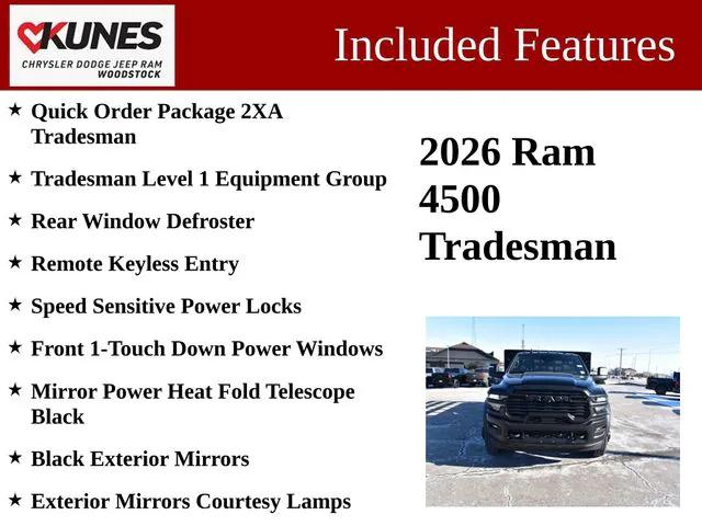 2026 RAM Ram 4500 Chassis Cab RAM 4500 TRADESMAN CHASSIS REGULAR CAB 4X4 84 CA 2026 RAM Ram 4500 Chassis Cab RAM 4500 TRADESMAN CHASSIS REGULAR CAB 4X4 84 CA