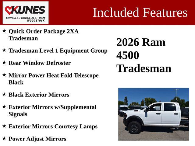 2026 RAM Ram 4500 Chassis Cab RAM 4500 TRADESMAN CHASSIS CREW CAB 4X4 84 CA