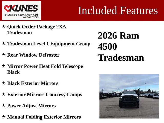 2026 RAM Ram 4500 Chassis Cab RAM 4500 TRADESMAN CHASSIS CREW CAB 4X4 84 CA