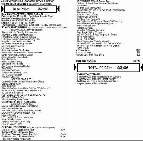 2026 RAM Ram 2500 RAM 2500 TRADESMAN CREW CAB 4X4 64 BOX 2026 RAM Ram 2500 RAM 2500 TRADESMAN CREW CAB 4X4 64 BOX