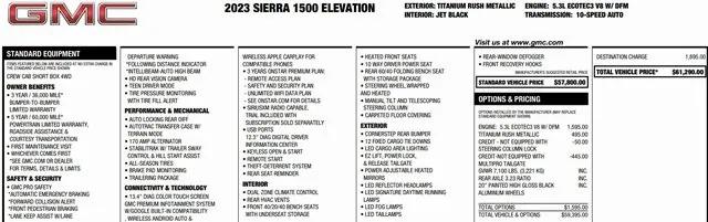 2023 GMC Sierra 1500 4WD Crew Cab Short Box Elevation with 3SB