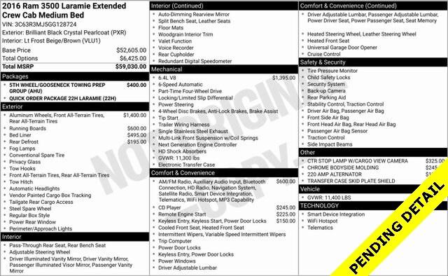 2016 RAM 3500 Laramie 2016 RAM 3500 Laramie