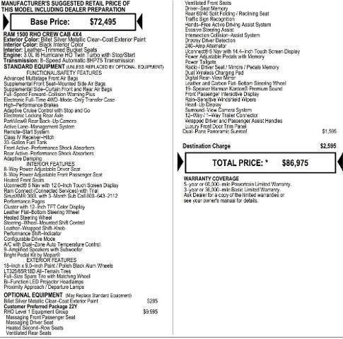 2026 RAM Ram 1500 RAM 1500 RHO CREW CAB 4X4 57 BOX 2026 RAM Ram 1500 RAM 1500 RHO CREW CAB 4X4 57 BOX