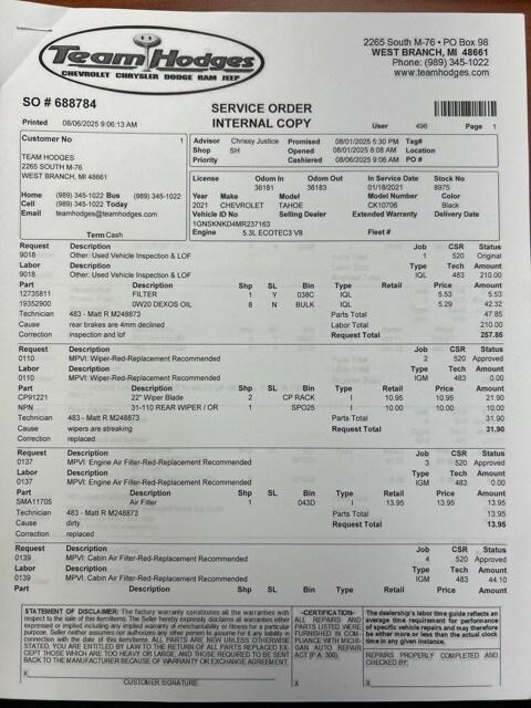 2021 Chevrolet Tahoe 4WD LT 2021 Chevrolet Tahoe 4WD LT