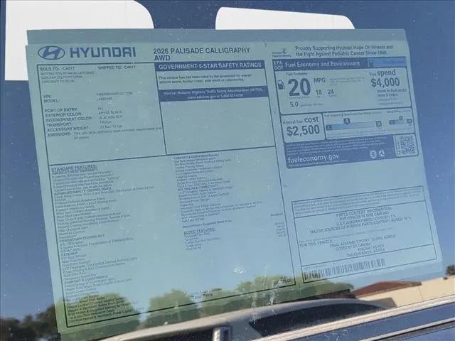 2026 Hyundai Palisade Calligraphy