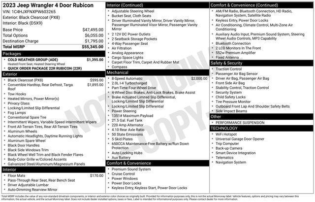 2023 Jeep Wrangler 4-Door Rubicon 4x4