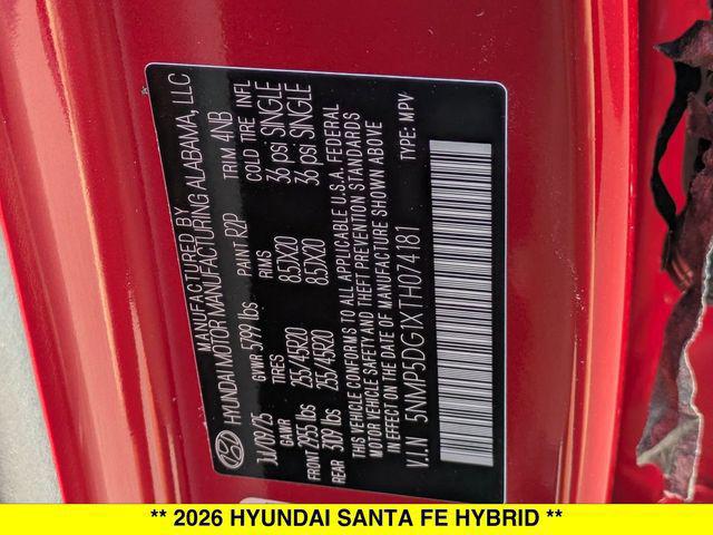 2026 Hyundai Santa Fe Hybrid Calligraphy