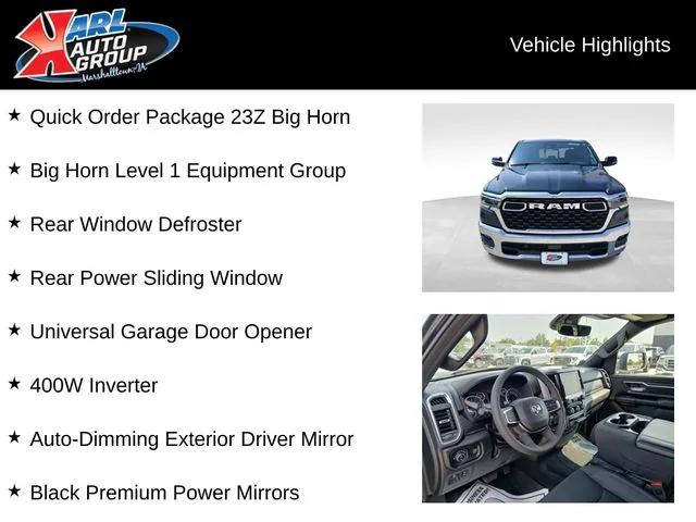 2025 RAM 1500 Big Horn Crew Cab 4x4 57 Box