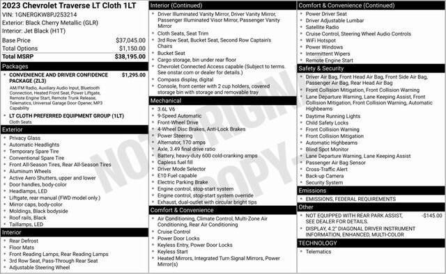 2023 Chevrolet Traverse FWD LT Cloth 2023 Chevrolet Traverse FWD LT Cloth