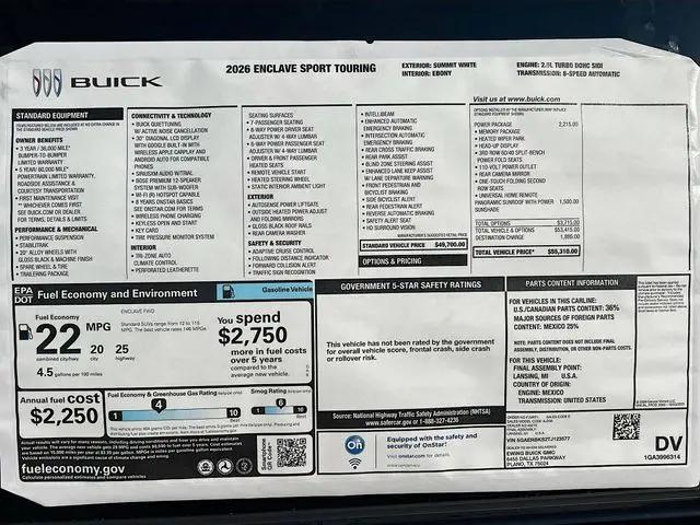 2026 Buick Enclave Sport Touring