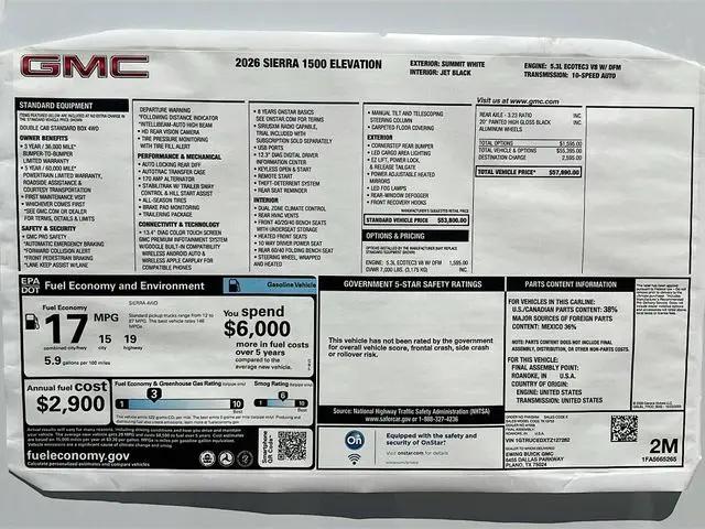 2026 GMC Sierra 1500 Elevation