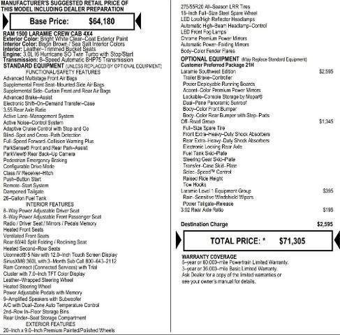 2026 RAM Ram 1500 RAM 1500 LARAMIE CREW CAB 4X4 57 BOX