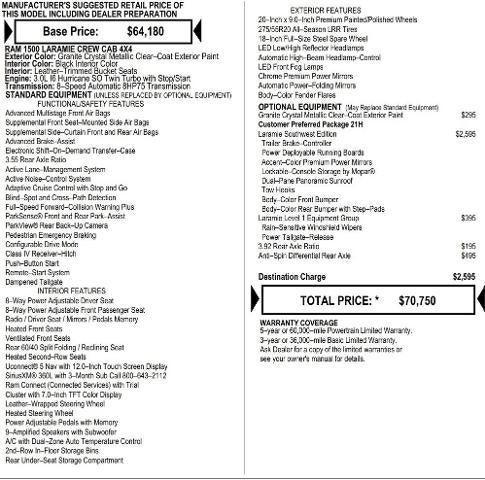 2026 RAM Ram 1500 RAM 1500 LARAMIE CREW CAB 4X4 57 BOX 2026 RAM Ram 1500 RAM 1500 LARAMIE CREW CAB 4X4 57 BOX