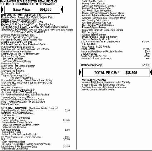 2026 RAM Ram 2500 RAM 2500 LARAMIE CREW CAB 4X4 64 BOX 2026 RAM Ram 2500 RAM 2500 LARAMIE CREW CAB 4X4 64 BOX