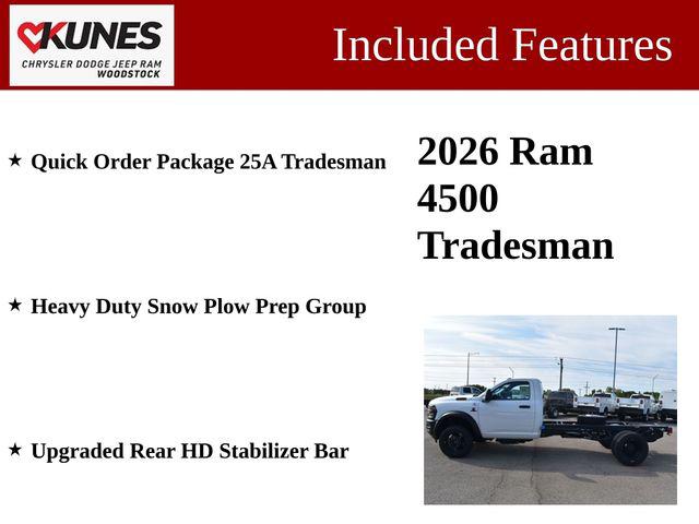 2026 RAM Ram 4500 Chassis Cab RAM 4500 TRADESMAN CHASSIS REGULAR CAB 4X4 84 CA 2026 RAM Ram 4500 Chassis Cab RAM 4500 TRADESMAN CHASSIS REGULAR CAB 4X4 84 CA