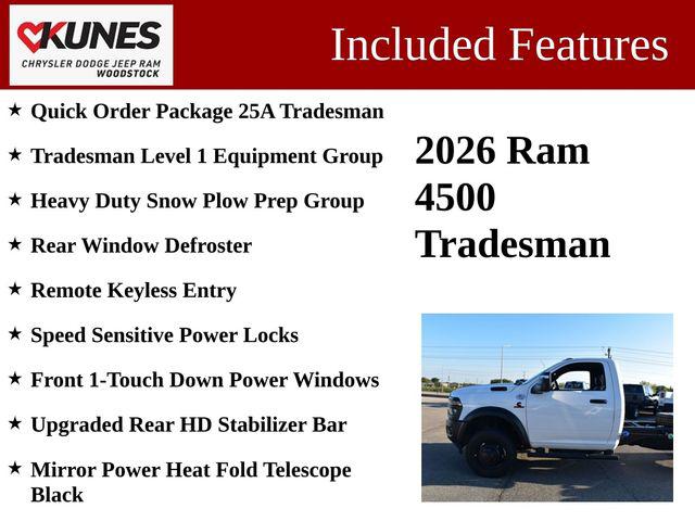 2026 RAM Ram 4500 Chassis Cab RAM 4500 TRADESMAN CHASSIS REGULAR CAB 4X4 84 CA 2026 RAM Ram 4500 Chassis Cab RAM 4500 TRADESMAN CHASSIS REGULAR CAB 4X4 84 CA