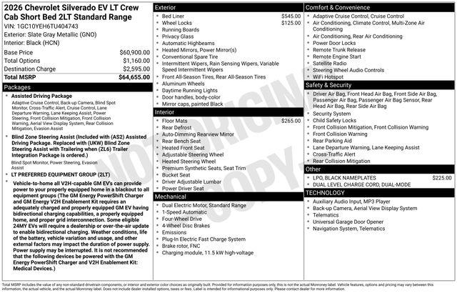 2026 Chevrolet Silverado EV LT