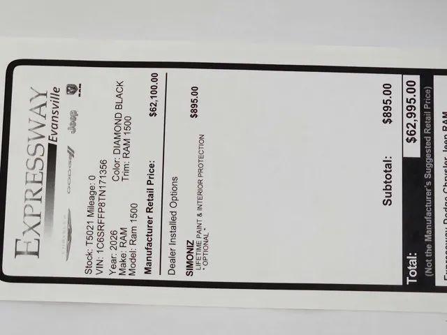 2026 Ram 1500 Big Horn Crew Cab 4x4 5'7" Box