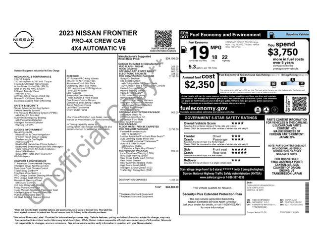 2023 Nissan Frontier Crew Cab PRO-4X 4x4
