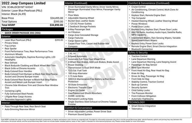 2022 Jeep Compass Limited 4x4