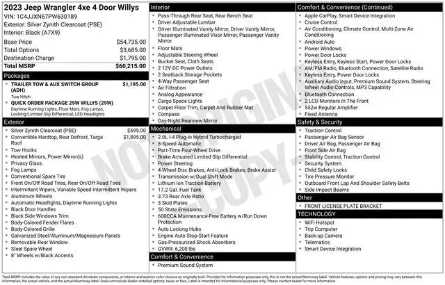 2023 Jeep Wrangler 4xe 4x4 2023 Jeep Wrangler 4xe 4x4
