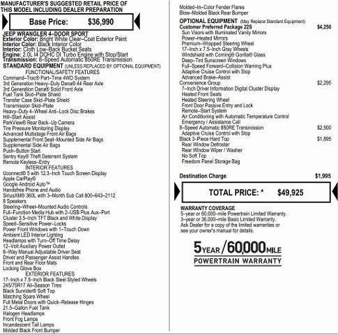 2026 Jeep Wrangler WRANGLER 4-DOOR SPORT S 2026 Jeep Wrangler WRANGLER 4-DOOR SPORT S