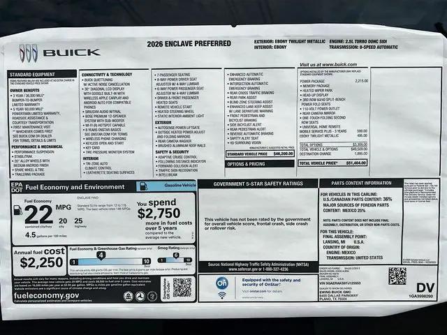 2026 Buick Enclave Preferred