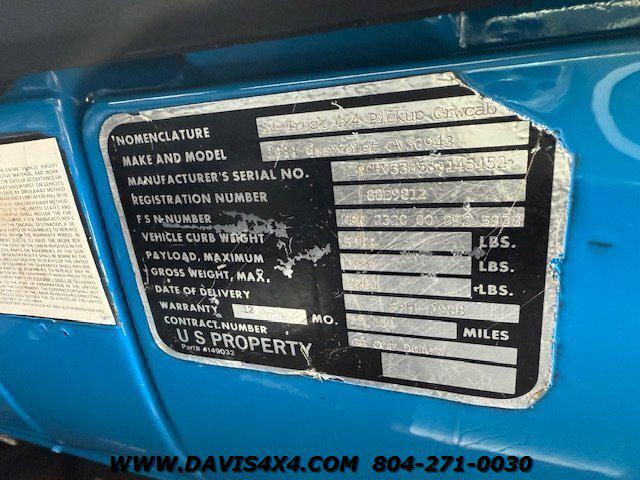 1988 Chevrolet 1 Ton Pickup V3500 Scottsdale