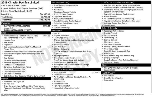 2019 Chrysler Pacifica Limited
