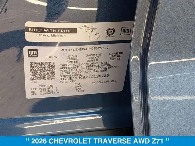 2026 Chevrolet Traverse AWD Z71