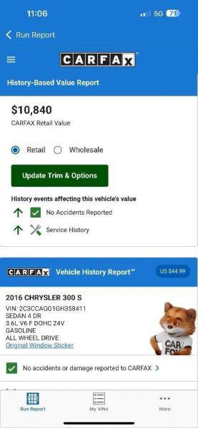2016 Chrysler 300 300S