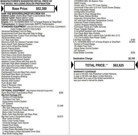 2026 RAM Ram 1500 RAM 1500 BIG HORN CREW CAB 4X4 57 BOX 2026 RAM Ram 1500 RAM 1500 BIG HORN CREW CAB 4X4 57 BOX