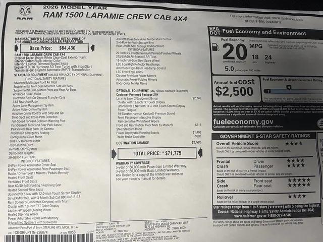 2026 Ram 1500 Laramie Crew Cab 4x4 5'7" Box