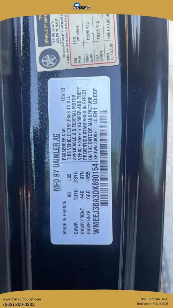 2013 smart fortwo pure