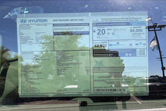New 2026 Hyundai Palisade Limited For Sale in Olive Branch, MS